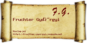Fruchter Györgyi névjegykártya