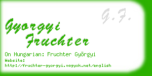 gyorgyi fruchter business card